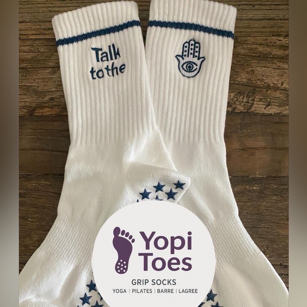 Talk to the Hand grippy socks - Pilates/Yoga/Lagree/Barre